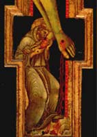 Icon, St. Francis kissing Jesus' feet